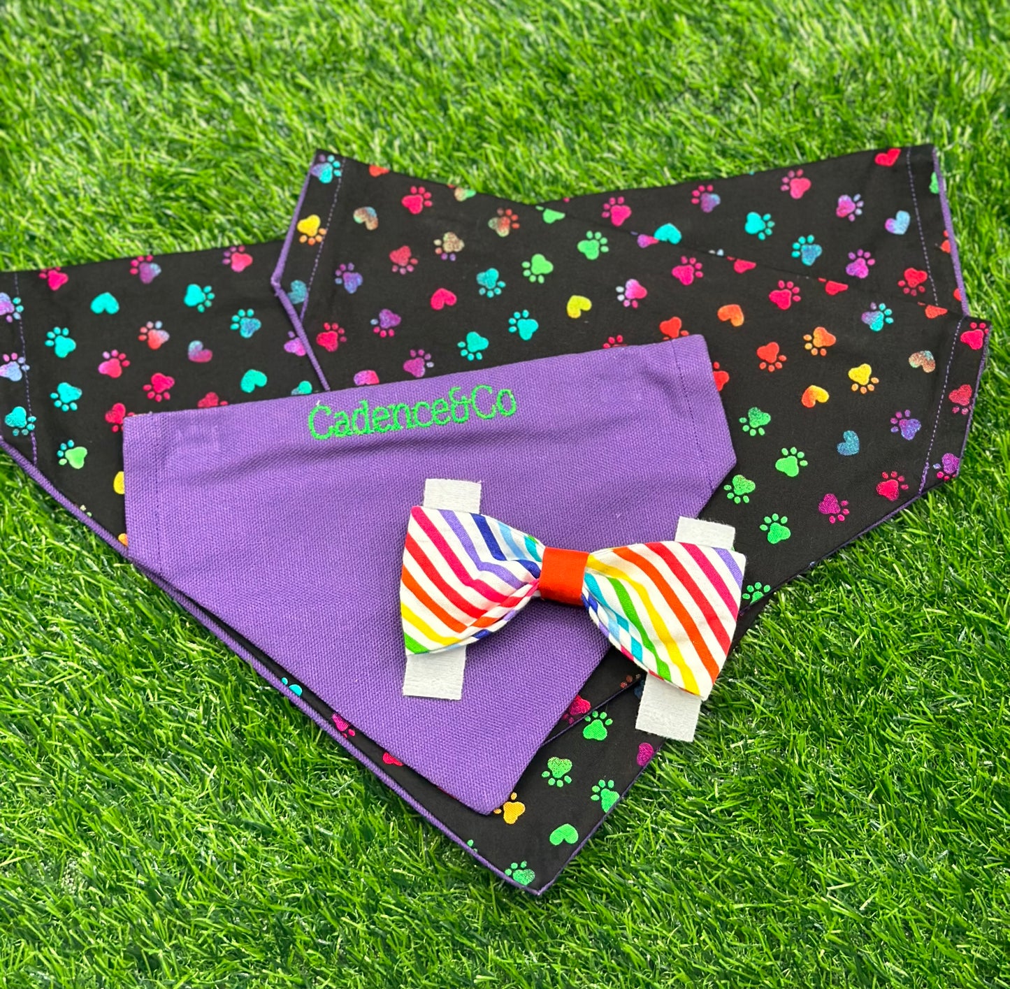 Pride Rainbow Candy Stripe Bowtie