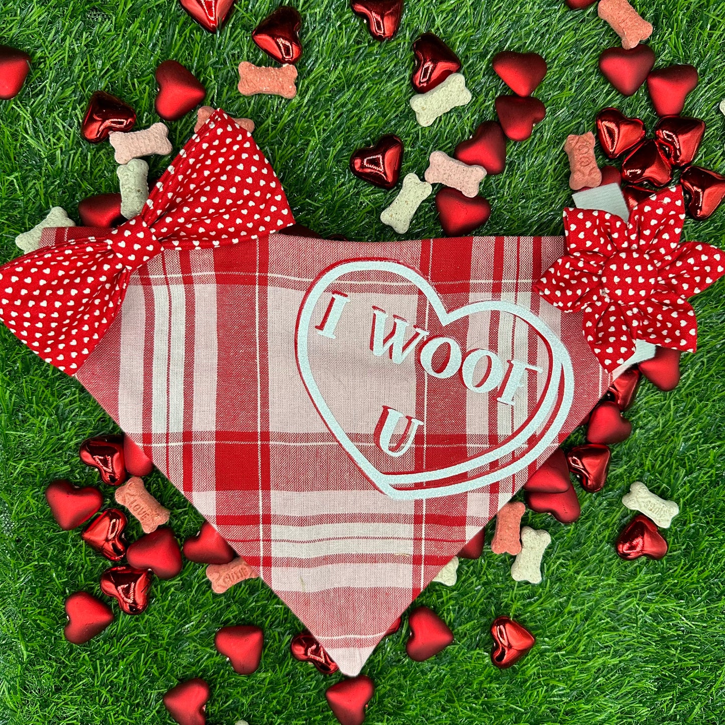 Valentines Plaid Bandana