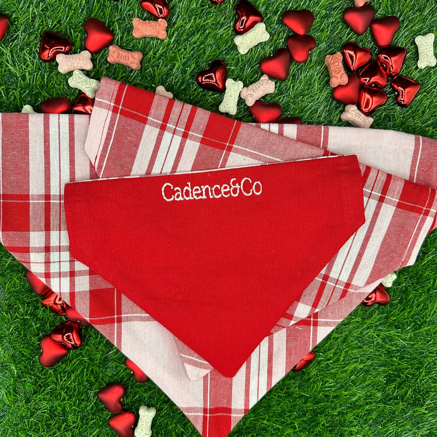 Valentines Plaid Bandana