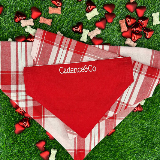 Valentines Plaid Bandana