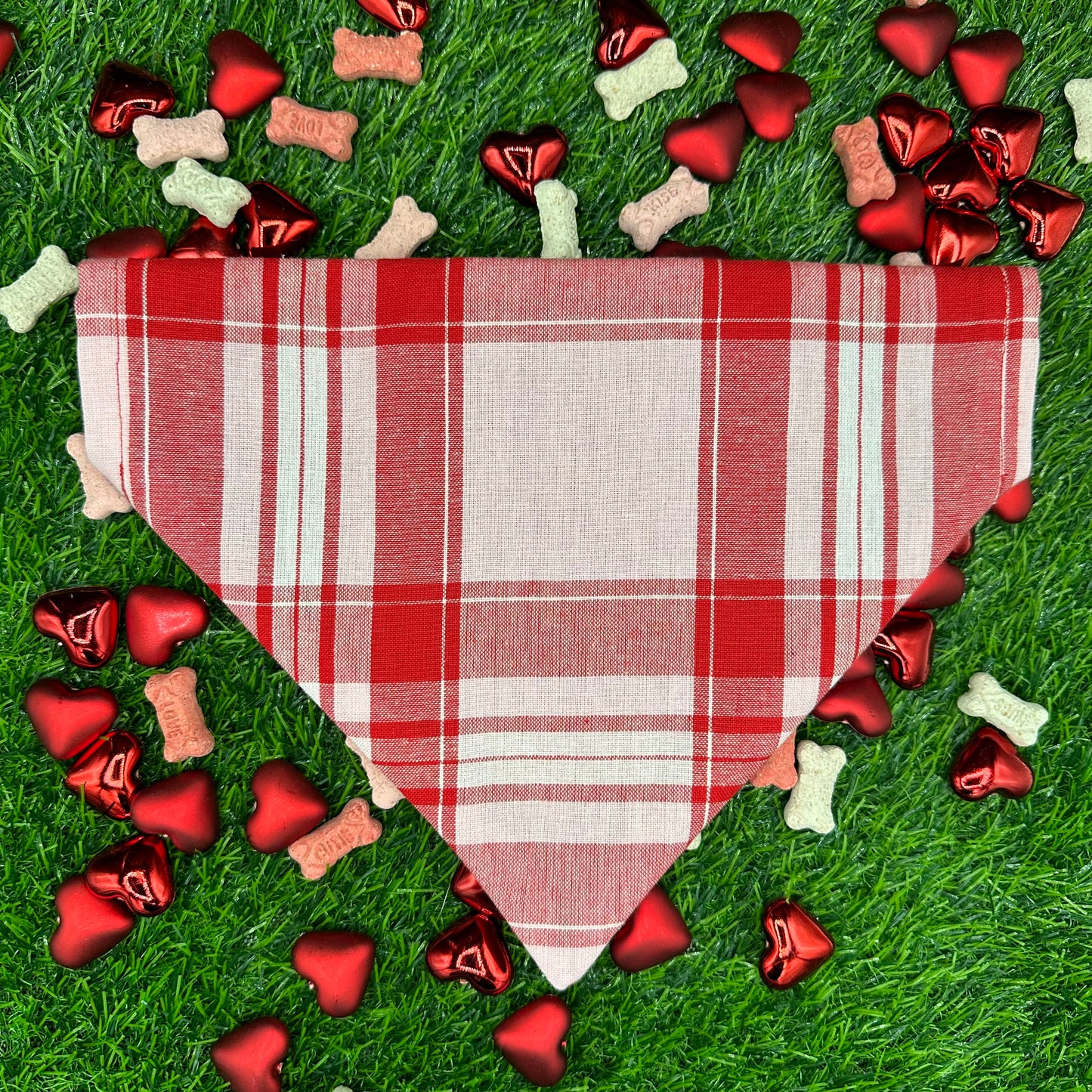 Valentines Plaid Bandana