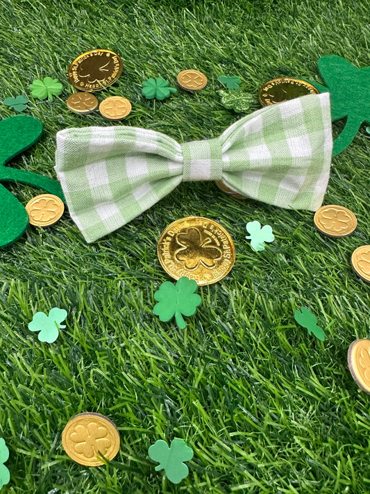 Green Check Lucky Bowtie