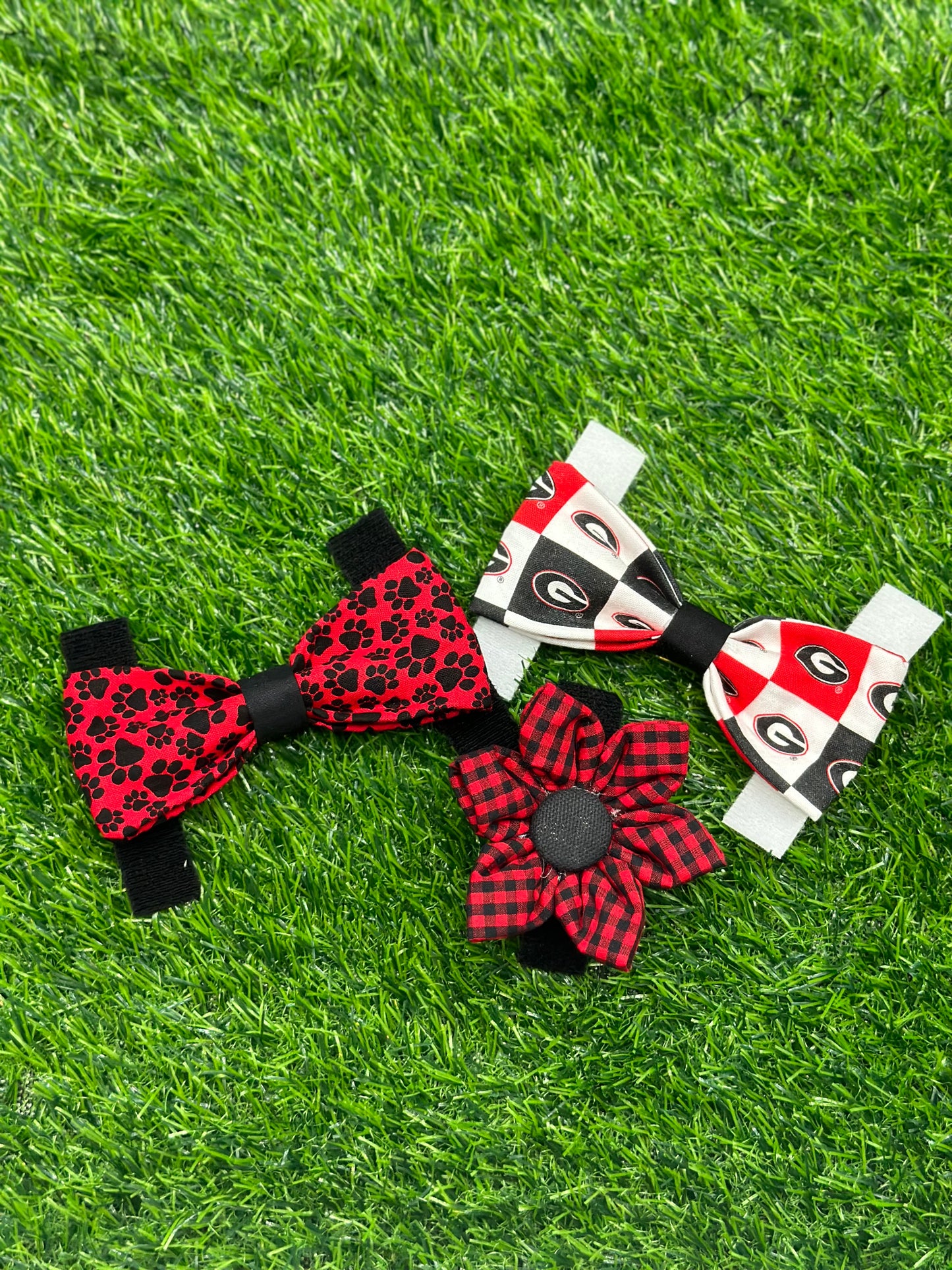 Black and Red Paw Print Bowtie