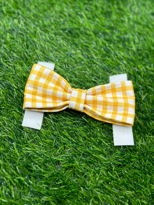 Yellow Check Bowtie