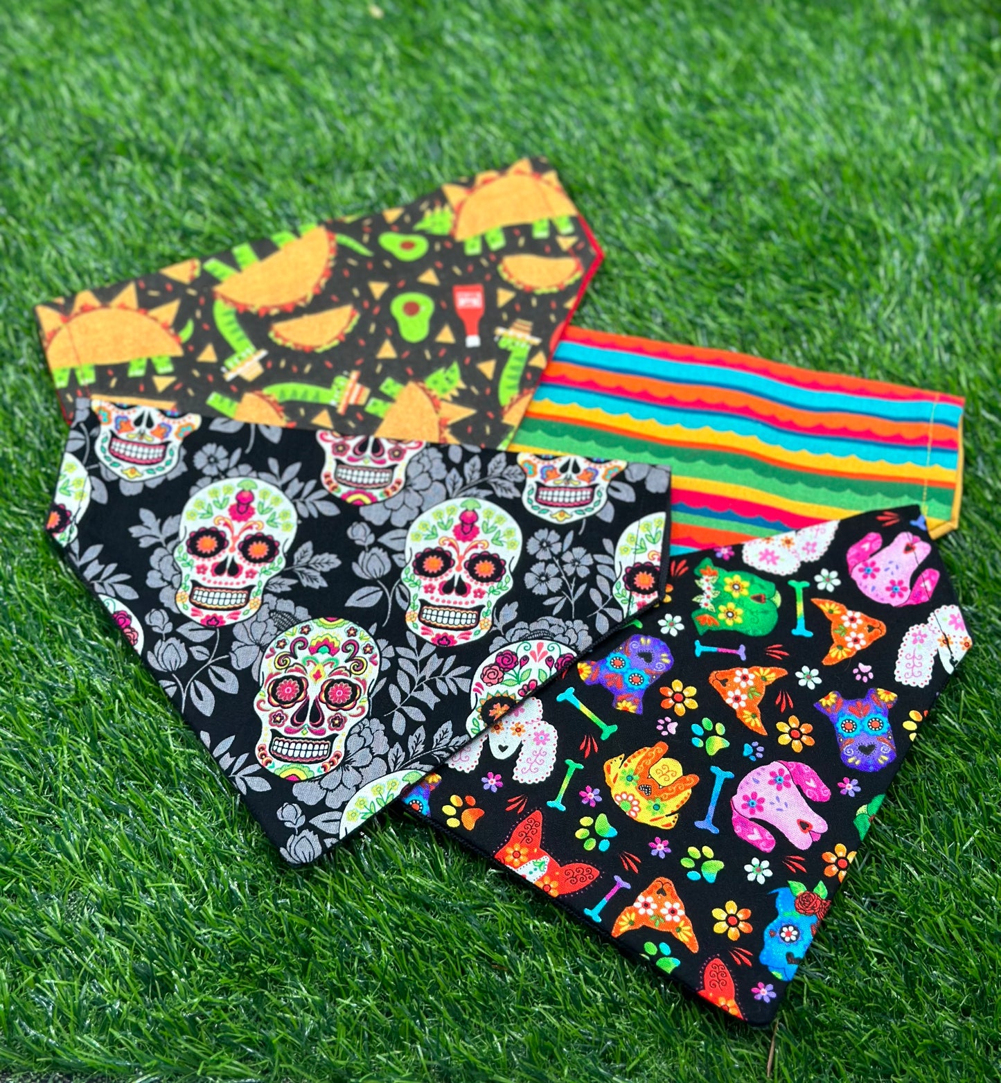 Pet Candy Skulls Bandana