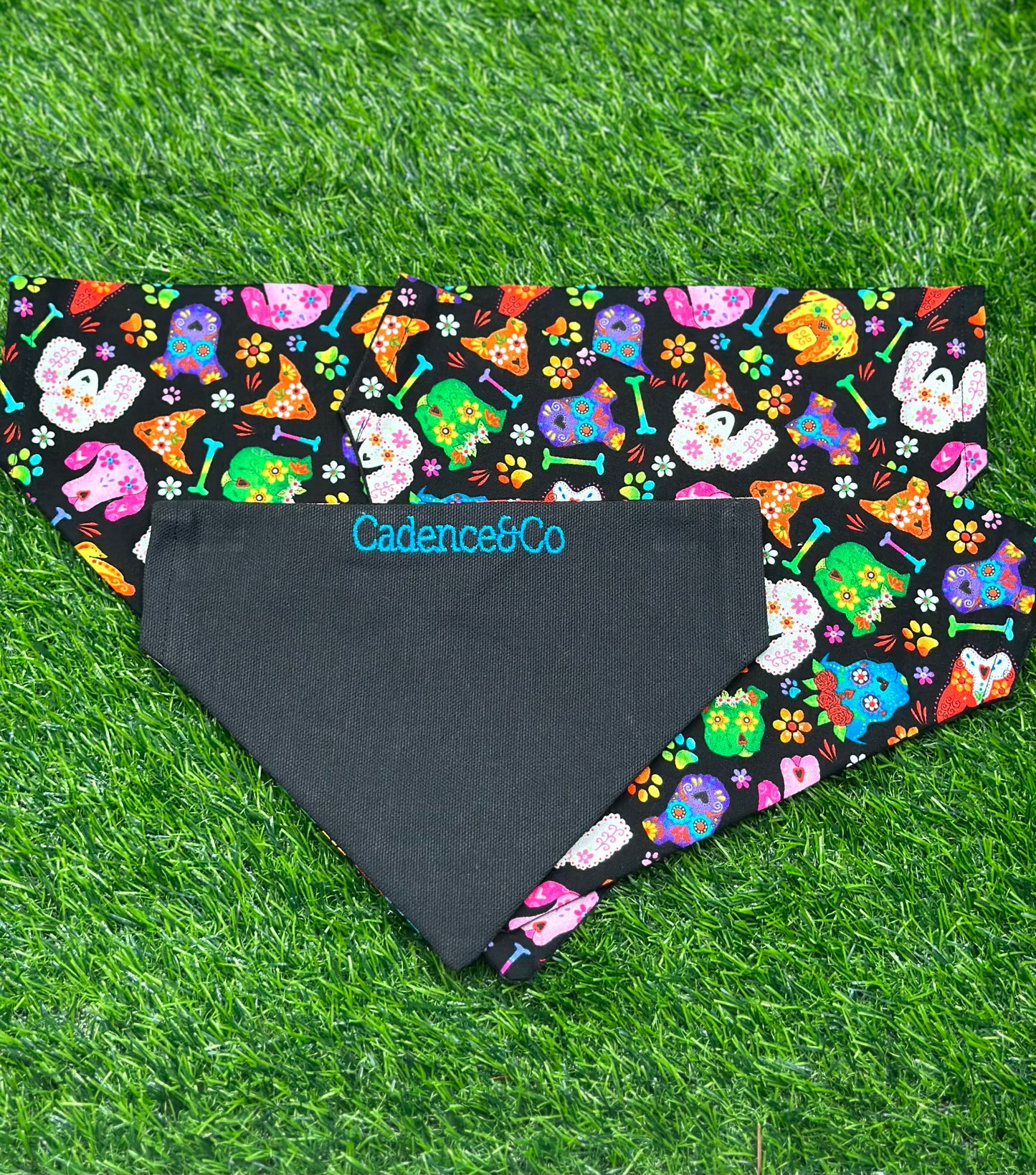 Pet Candy Skulls Bandana