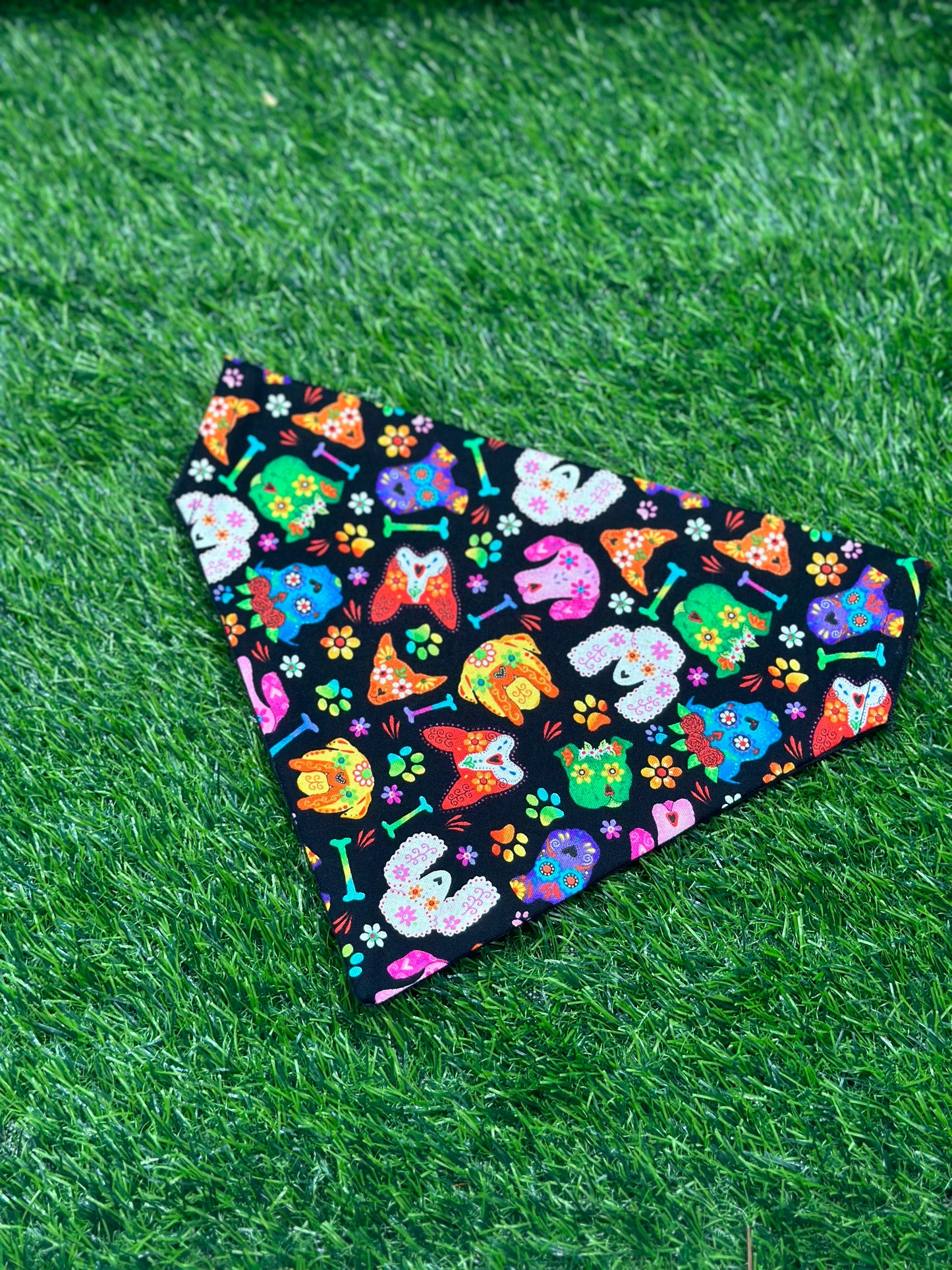 Pet Candy Skulls Bandana