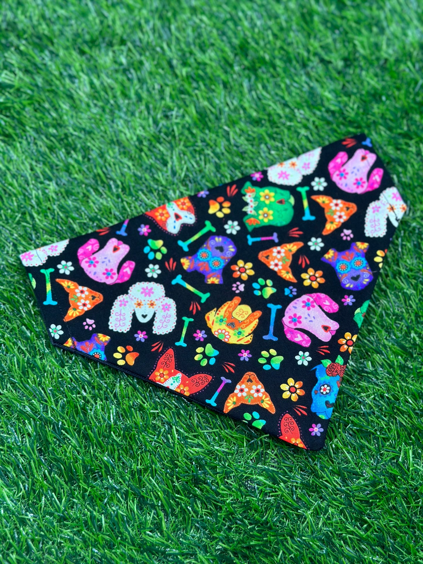 Pet Candy Skulls Bandana